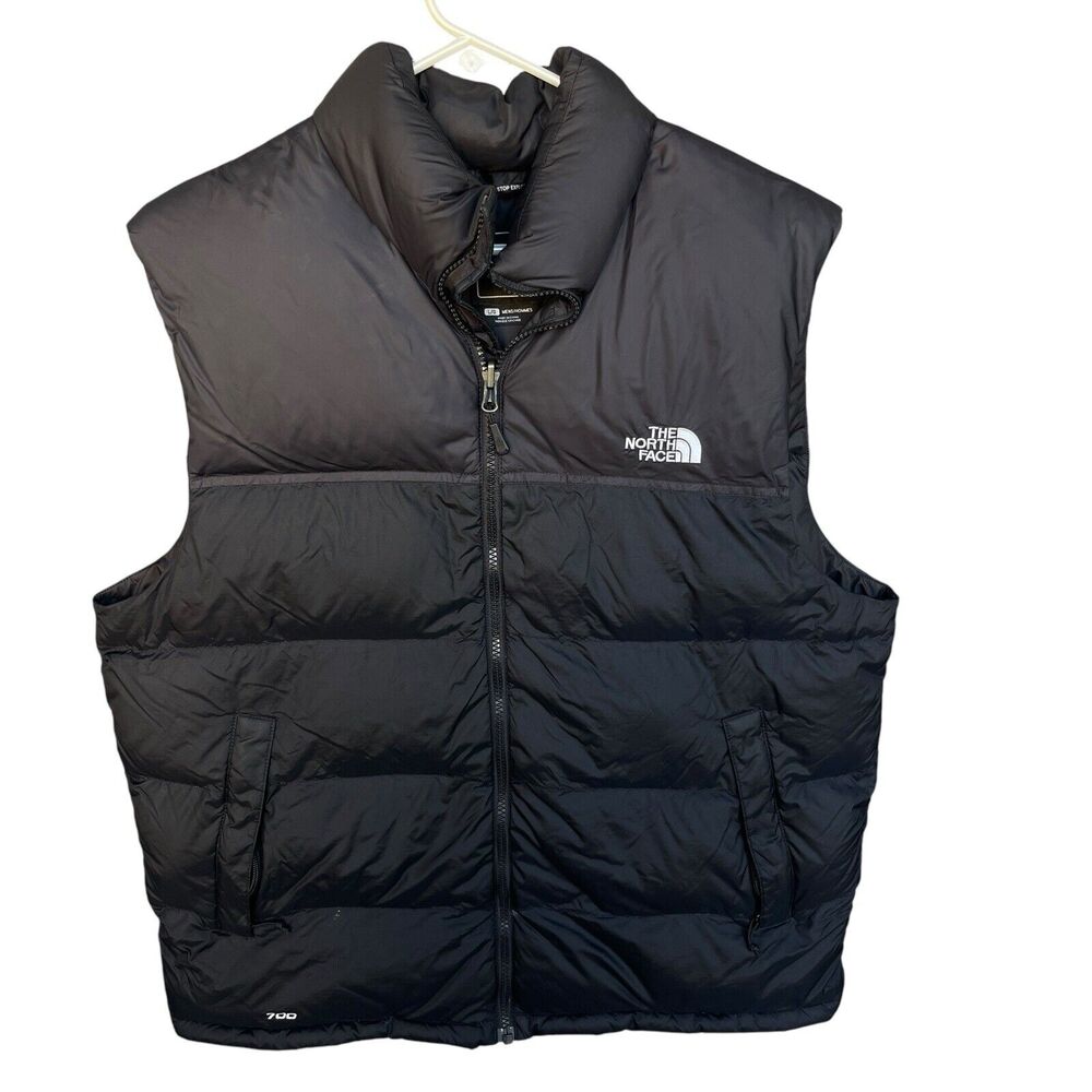 The North Face Nuptse Goose Down Puffer Vest Mens Large 700 Full Zip Outdoor
